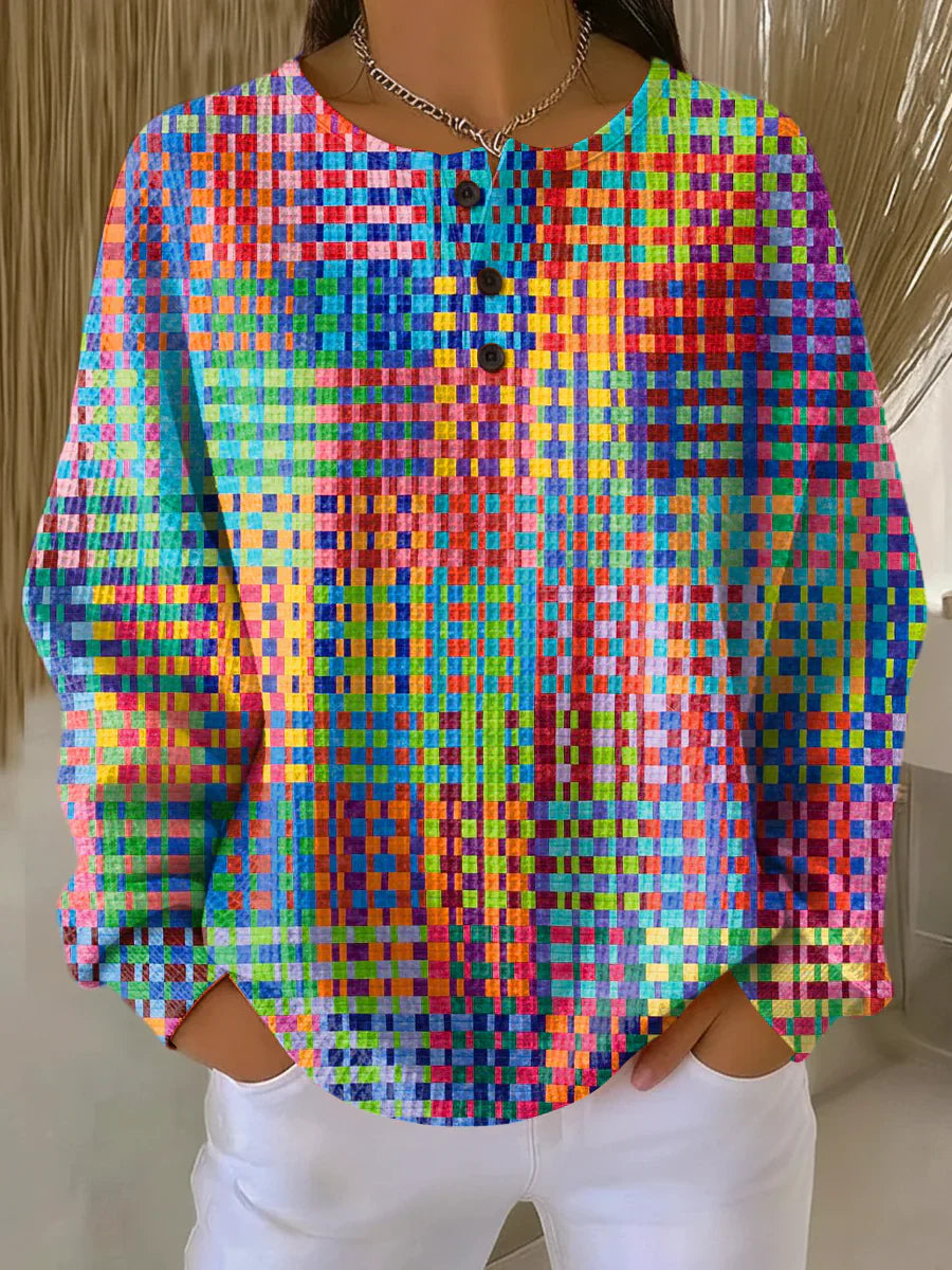 Rosa | カラフルなタータン柄のセーター