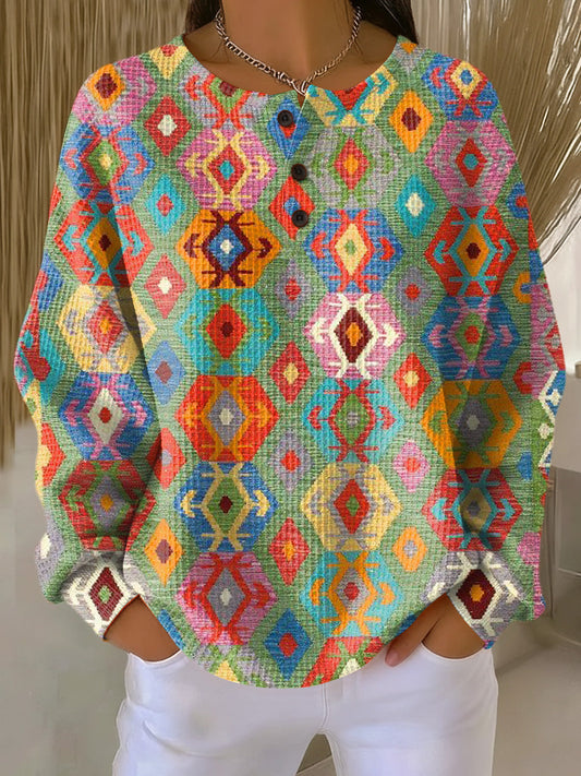 Tilde | チェック柄のカラフルなセーター